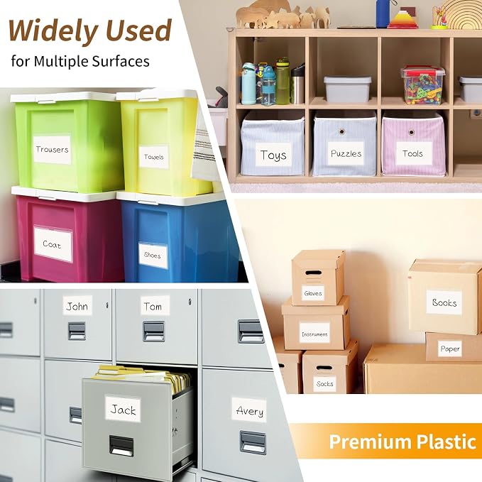 NIUBIER Storage Bin Labels, for 3×5 in Card | Removable Tote Label Stickers - Image 7