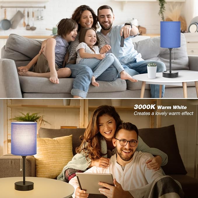 Blue Table Lamps 3 Color Temperatures - Image 6