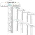 9 Pack 6 Inches Acrylic Clear T-Square Ruler, T Square Ruler, Transparent by CYFUNDESIGN