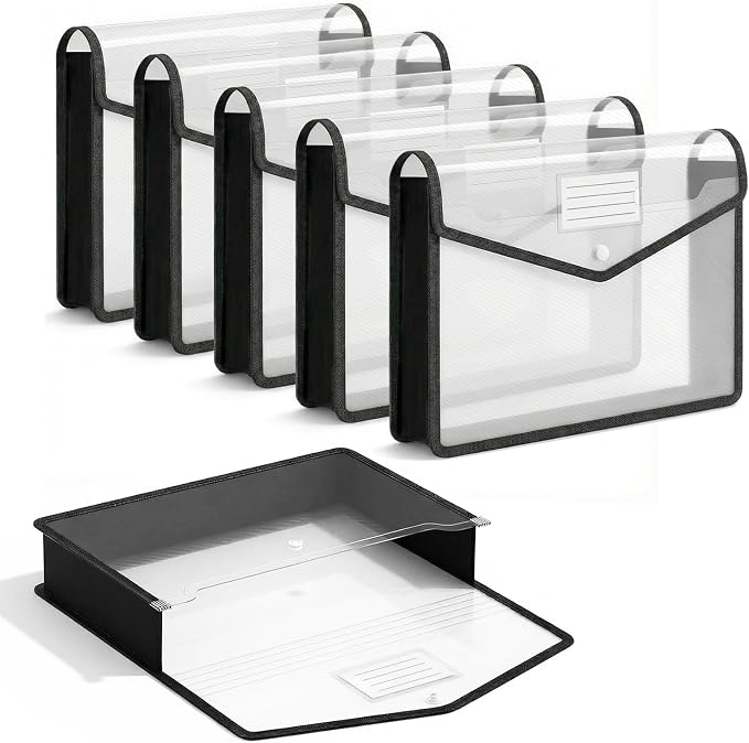 Binditek 5 Pack Plastic Expanding Folders, Expandable Document Folder by Binditek