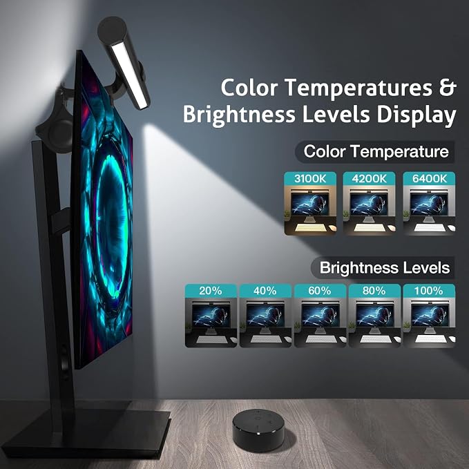 OOWOLF Monitor Light Bar with Remote, Ra95 Computer Monitor Lamp - Image 2