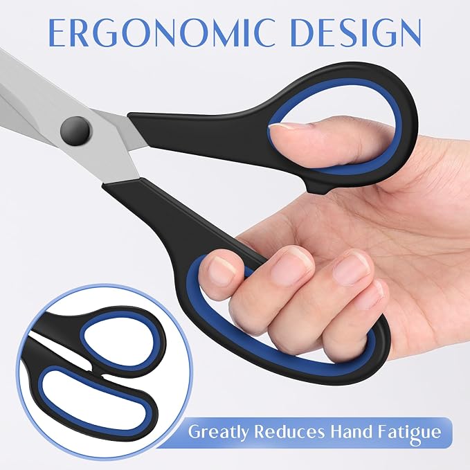 3 Pack Heavy Duty Scissors, 8.3"Stainless Steel Scissor - Image 4