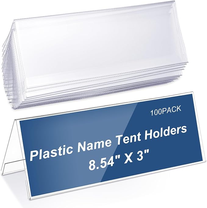 Vicenpal Acrylic Name Plate for Desk, PVC Names Tent Card Holder, Table Sign by Vicenpal