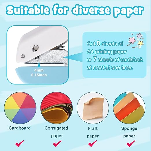 UCEC 2pcs Star Hole Punch 1/4 Inch Single Puncher, Paper Punches - Image 4