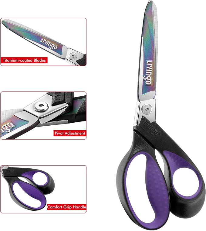 LIVINGO Industrial Scissors all Purpose: 9" Professional Heavy Duty Shears - Image 3
