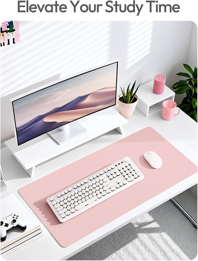 YSAGi Leather Desk Pad Protector, Office Desk Mat, Large Mouse Pad, Non-Slip PU - Image 6