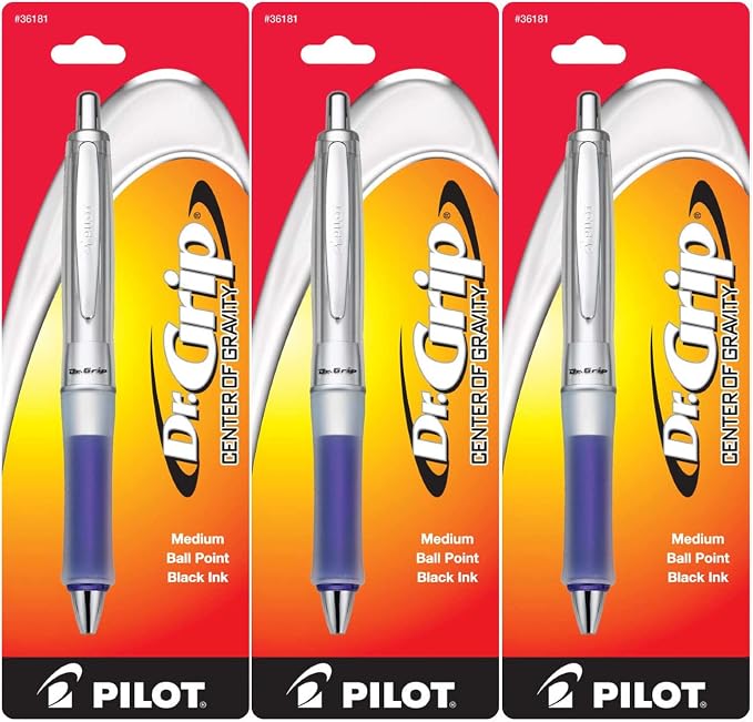 PILOT Dr. Grip Center of Gravity Retractable Ball Point Pen, Medium Point by PilotCorporationofAmerica