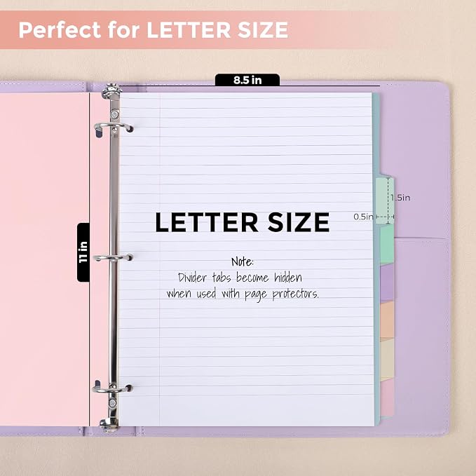 SKYDUE Durable Plastic 8-Tab Dividers, Big Tab Dividers - Image 4