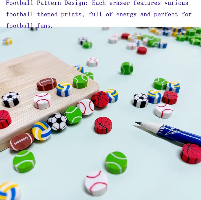 400PCS Mini Cute Ball Erasers for Kids Bulk, Fun Erasers for Classroom Back to - Image 3