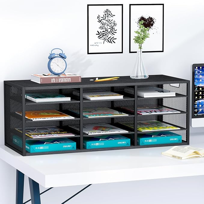 Mail Sorter Adjustable Countertop Heavy Duty Literature Organizer Student - Image 4