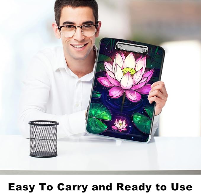 Pink Lotus Flower A4 Clipboard - Image 6