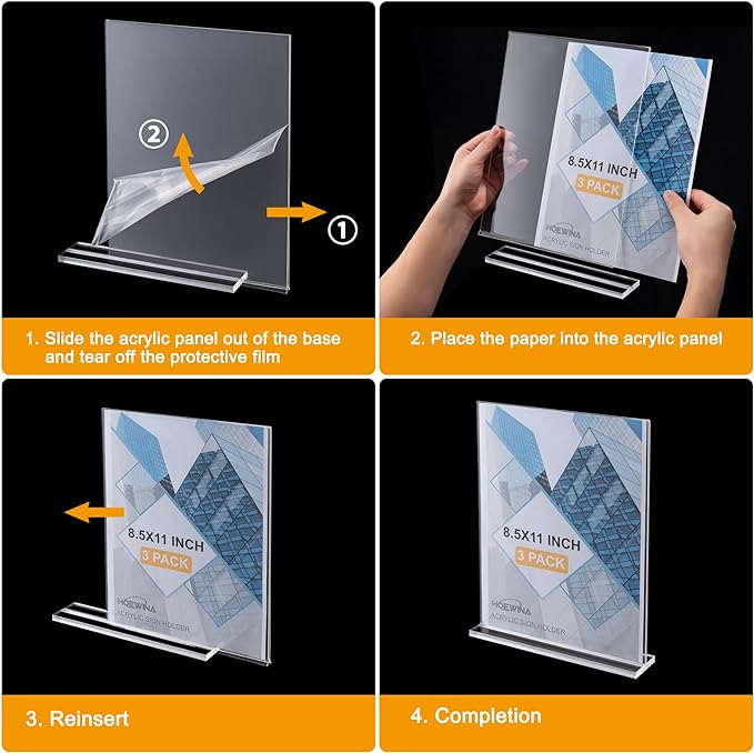 Clear Acrylic Sign Stands 11 x 8.5 Inch - Image 6
