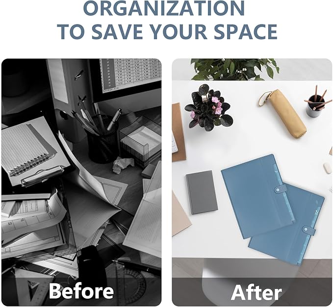 2Pack Accordion File Organizer Expanding File Folder - Image 4