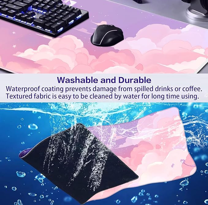 Beautiful Pink Cloud Mouse Pad, Suitable - Image 6
