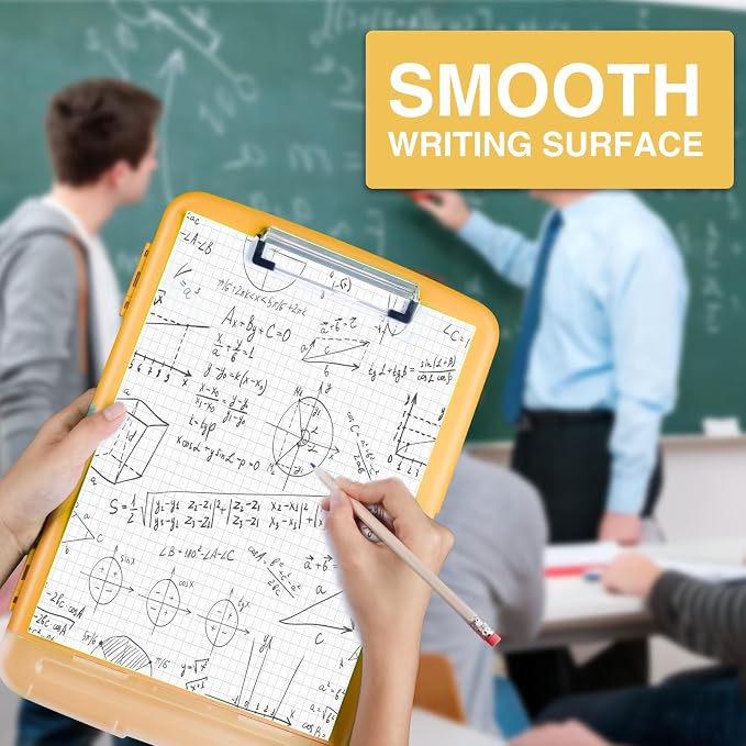 Sooez Clipboard with Storage, Clip Board 8.5 x 11 with Pen Holder, Plastic - Image 6