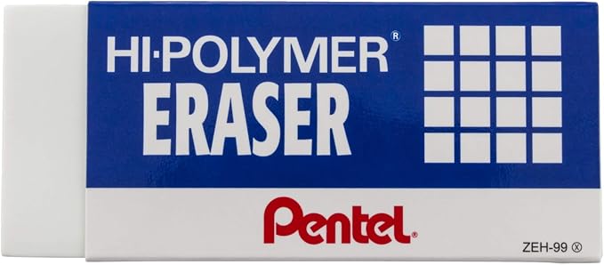 Pentel Hi-Polymer Block Eraser, Super XL White by PentelofAmerica