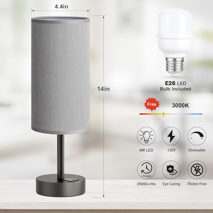 Dicoool Small Touch Bedside Lamp - Image 5