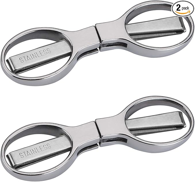 2Pcs Folding Scissors, Portable Stainless Steel Telescopic Cutter, Safety by firiKer