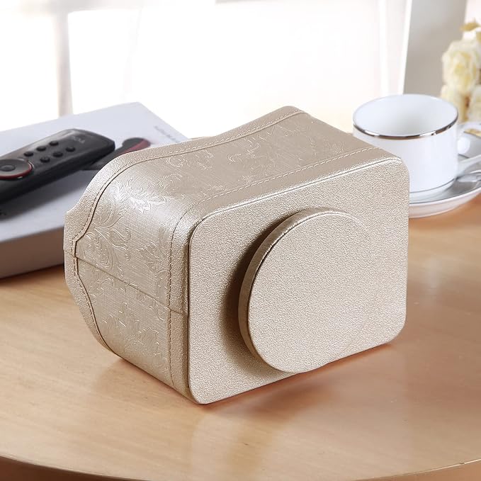 PUSU Leather 360°Rotatable Remote Control Holder, Nightstand TV Remote Caddy - Image 4