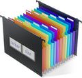 ThinkTex Plastic Expanding Hanging File Folders, 12 Accordion Pockets, Large by ThinkTex