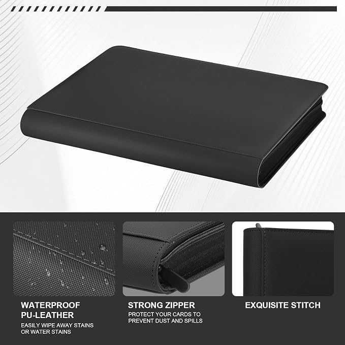 16 Pocket Toploader Binder, Holds 640 Top Loaders, Top Loader Binder - Image 4
