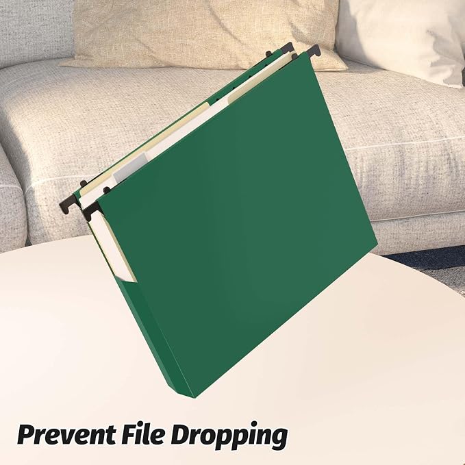 SHUTEX Extra Capacity Plastic Hanging File Folders, 12 Pack Reinforced - Image 4