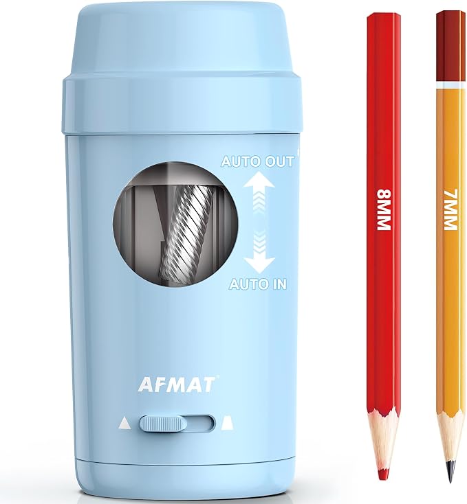 AFMAT Electric Pencil Sharpener, Auto in & Out, Fully Automatic Pencil Sharpener by AFMAT