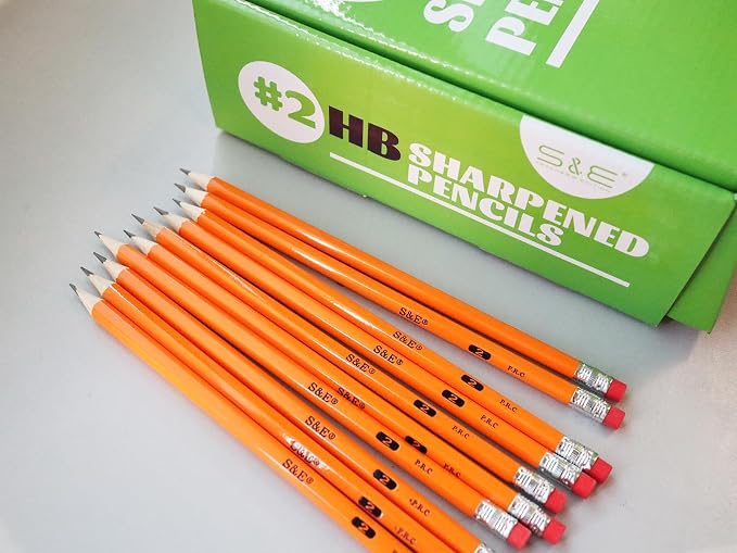 S & E TEACHER'S EDITION #2 Pencils, Pre-sharpened HB Lead Bulk Box – 200 Pack - Image 3