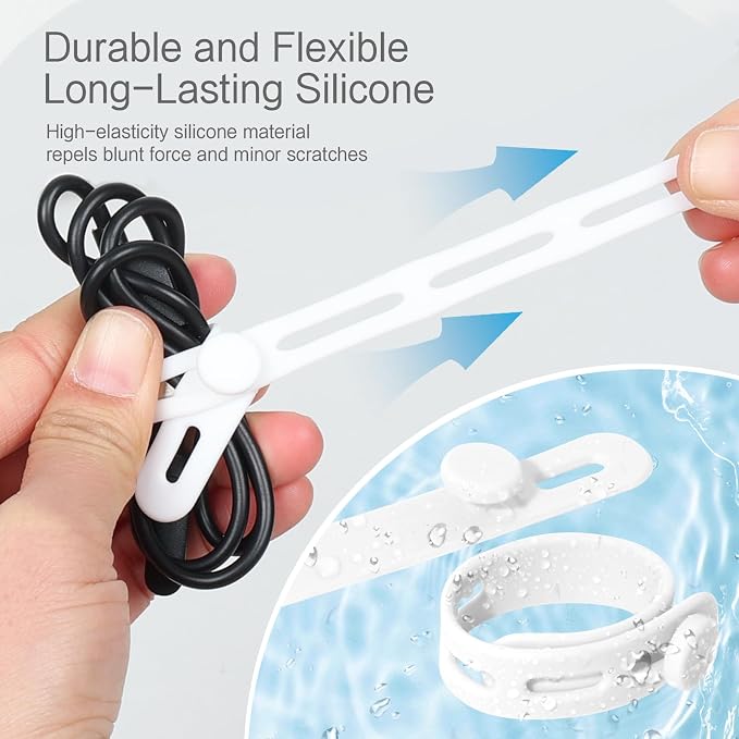 Donruby 24Pcs Silicone Cable Ties - Image 4
