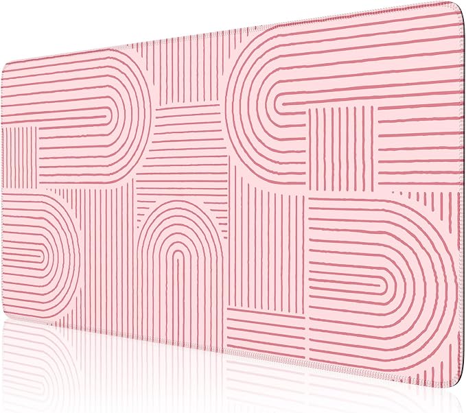 iCasso Pink Desk Matt for Desktop, Cute Desk Pad Mat, Large Mouse Pad, by iCasso