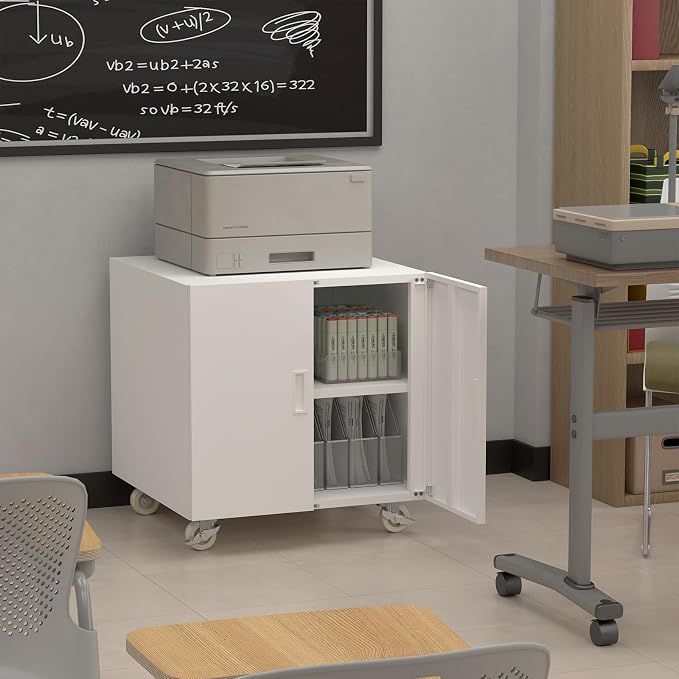 Metal Printer Stand, Rolling Table - Image 7