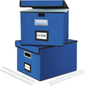 Decorative File Organizer Boxes Office Document Storage by Huolewa