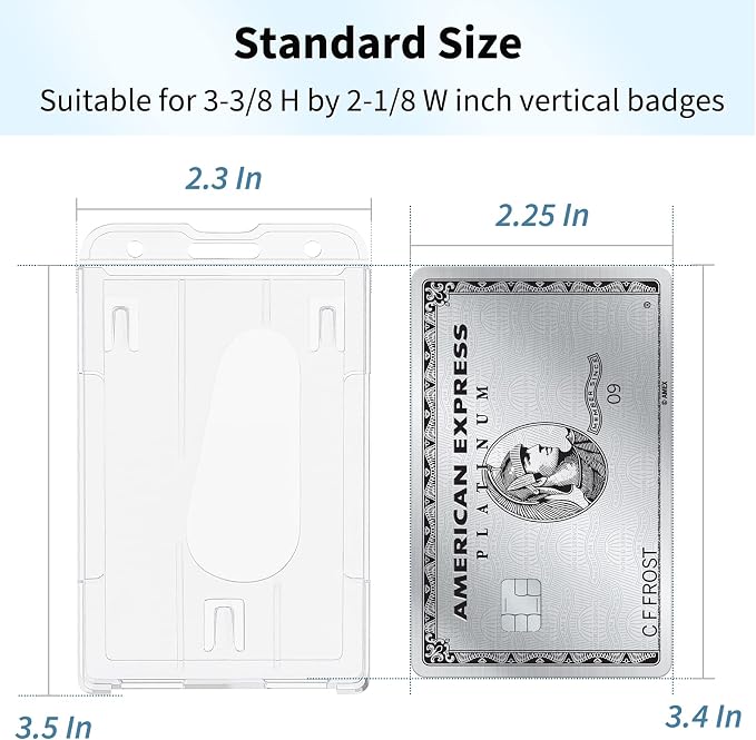 Pawfly 50 Pack Vertical 2-Card Badge Holder - Image 6