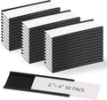 Realth C Channel Magnetic Label Holders 2" x 6" 50 Pack | Magnetic File Holder by Realth
