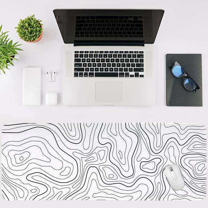 Gaming Mouse Pad Large 31.5 x 11.8in Topographic Keyboard Pad Mouse Pad - Image 3