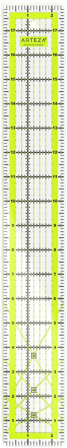 ARTEZA Quilting Ruler – 2.5" x 18" Acrylic Sewing Ruler - Image 2