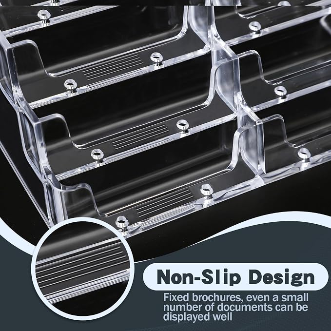 Acrylic Business Card Holder for Desk, 4-Tier Clear Plastic Display Stand - Image 3