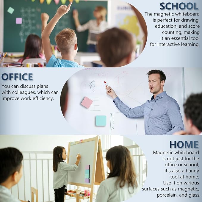 XKDOUS 35 Pack Square Magnetic Dry Erase Eraser, 2x2 Inch Small Whiteboard - Image 6