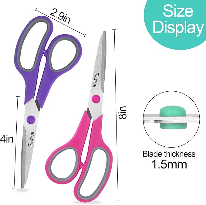 Scissors Set of 6 Pack, High/Middle Student Teacher, Right/Left Handle - Image 4