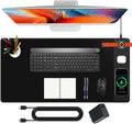 Mouse Pad with Magnetic Wireless Charging, Large Desk Mat, Non-Slip Mouse Mat by miroddi