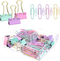 Pastel Paper Clips Binder Clips Set by CREECHWA