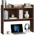 Nromant Desktop Bookshelf, Wooden Desk Storage Hutch by Nromant