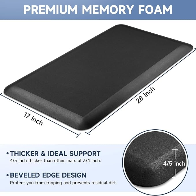 4/5 Inch Thick Kitchen Mats for Floor, StepRite Kitchen Rug for Standing Desk - Image 2