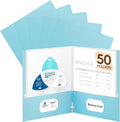 50 Packs Two Pocket Folders, Two Pocket File Folders by Unknown