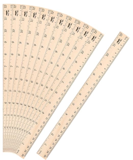 Mr. Pen- Wooden Rulers, 12 Inch, 12 Pack, Inches & Centimeters, Durable Wood by MrPen