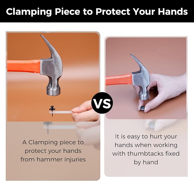 50 PCS Thumb Tacks for Wall Picture Hangers, Double Headed Picture Hanging - Image 4