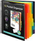 KTRIO 12 Pocket Project Organizer, Letter Size Spiral Binder, Letter Size Fit by KTRIO