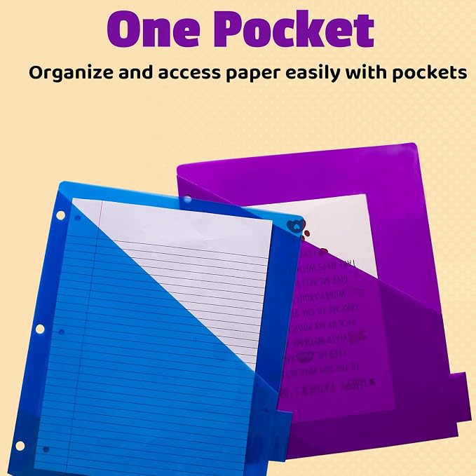 Binder Dividers with Tabs and Pockets, Letter Size - Image 2