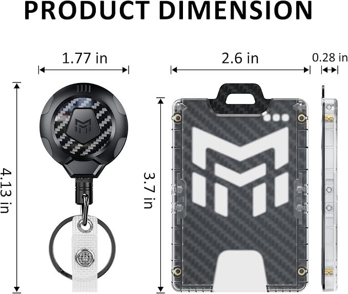 MNGARISTA Retractable Badge Holder, Heavy Duty Badge Reel Keychain - Image 7