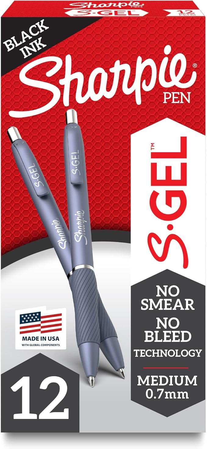 Sharpie S-Gel Pens, Frost Blue Barrel, Medium Point, Journaling, Note-Taking - Image 6